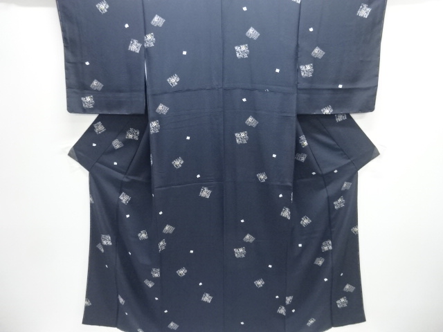 JAPANESE KIMONO / UNUSED KOMON / SQUARE FLOWER 